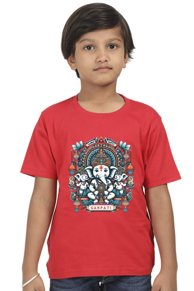Ganpati Bappa Morya Kids T-Shirt - Celebrate the Festival with Joy and Devotion!