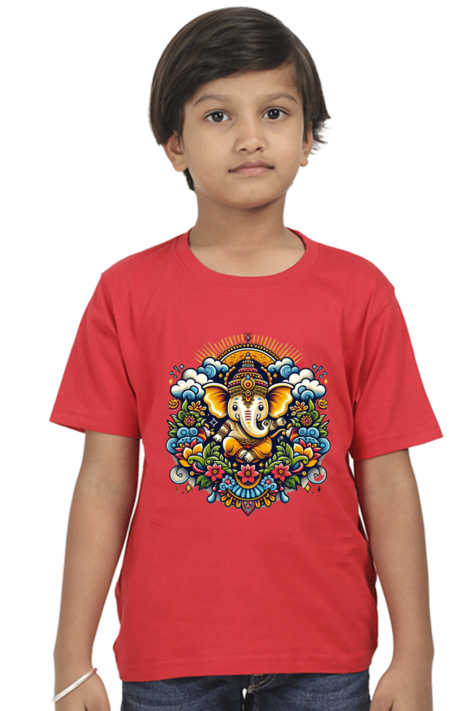 Ganpati Bappa Morya Kids T-Shirt - Celebrate the Festival with Joy and Devotion!