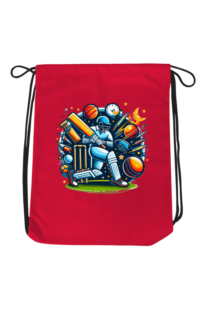 Cricket Craze: Drawstring Bag