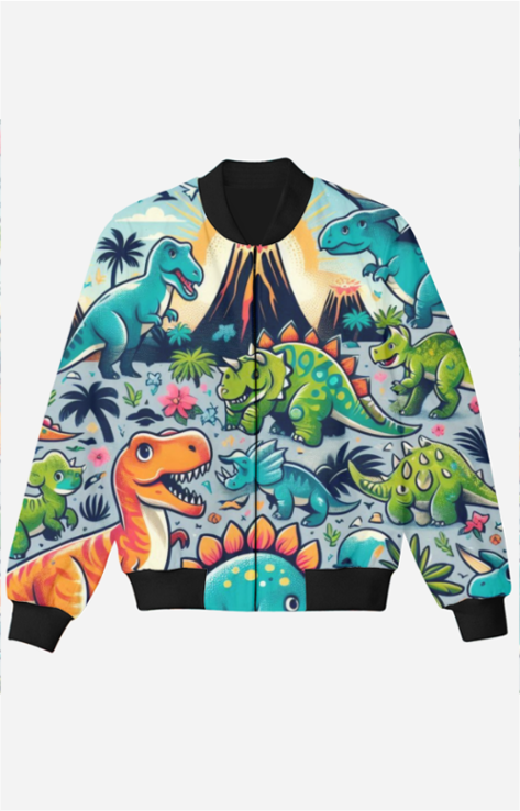 Dino Explorer Bomber Jacket - Roar into Adventure!