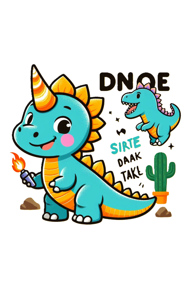 Cute Dinosaurus Adventure T-Shirt - Roar with Playful Fun!