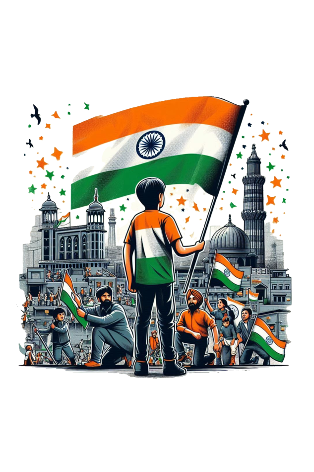 Proud Indian Flag T-Shirt - Celebrate Unity and Heritage!