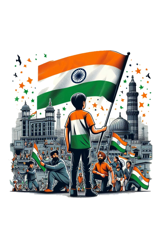 Proud Indian Flag T-Shirt - Celebrate Unity and Heritage!