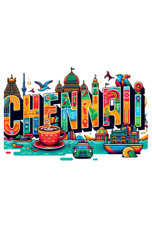 Chennai Charm Hoodie - Celebrate the Heartbeat of Tamil Nadu!