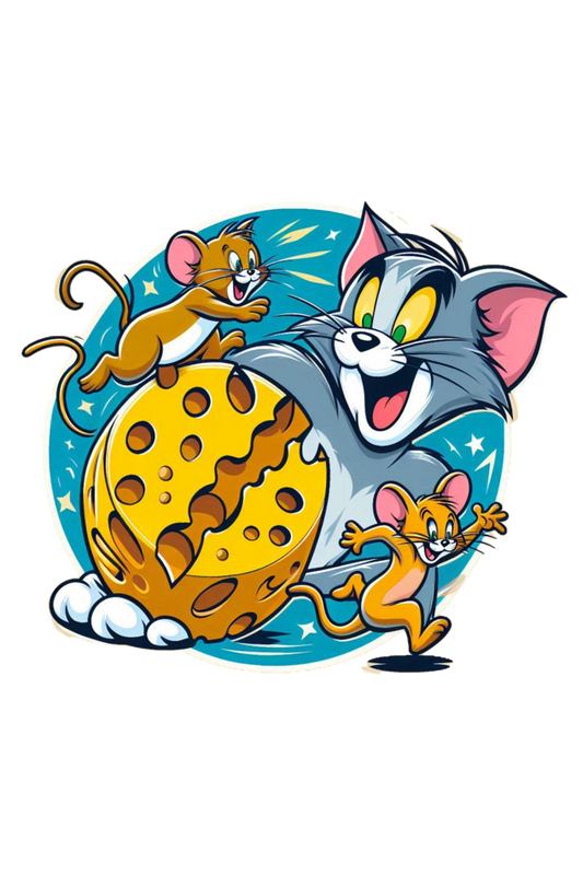 Tom and Jerry Classic Tee - Fun with the Iconic Cat and Mouse Duo