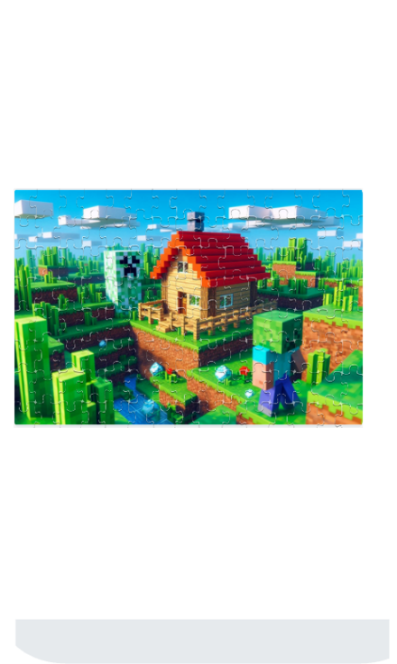 Minecraft Adventure Jigsaw Puzzle - Build Your World Block by Block!