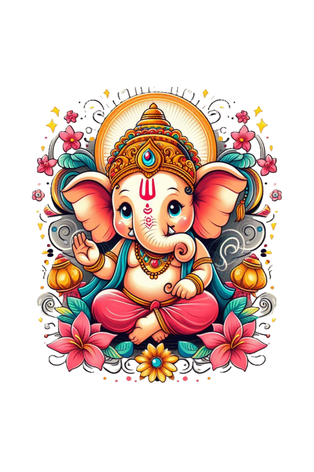 Ganpati Bappa Morya Kids T-Shirt - Celebrate the Festival with Joy and Devotion!