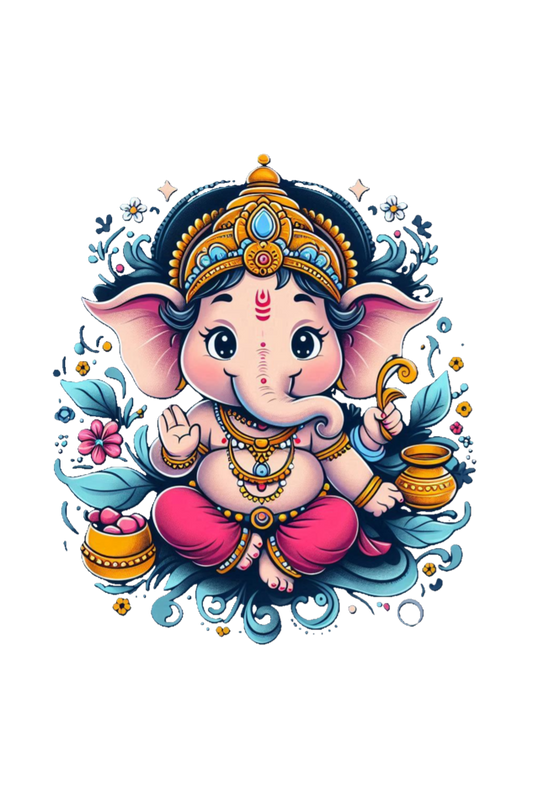 Ganpati Bappa Morya Kids T-Shirt - Celebrate the Festival with Joy and Devotion!