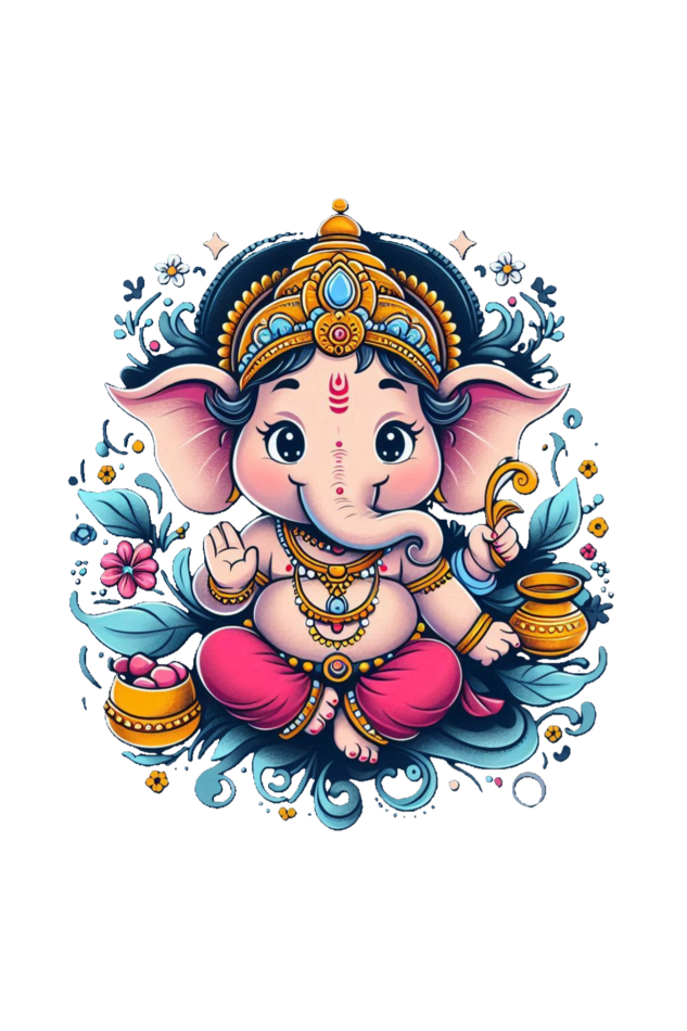 Ganpati Bappa Morya Kids T-Shirt - Celebrate the Festival with Joy and Devotion!