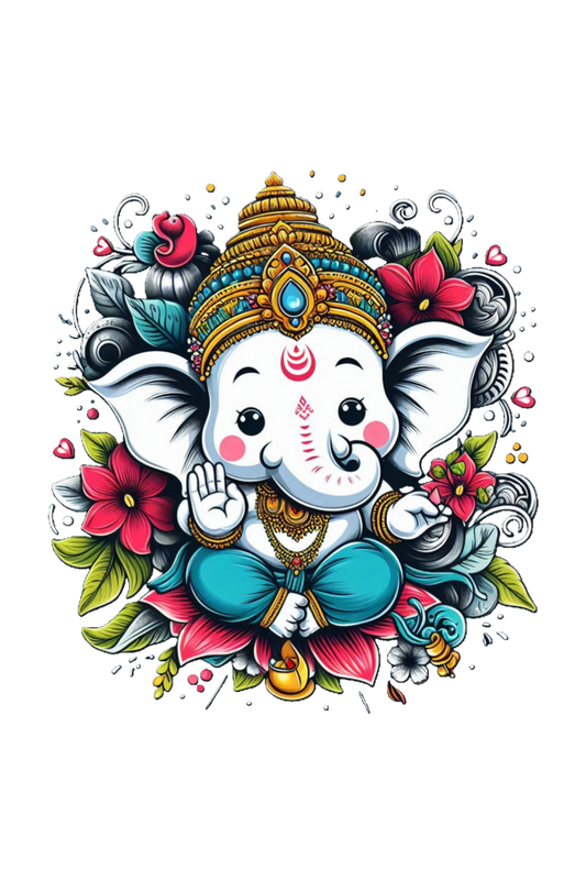 Ganpati Bappa Morya Kids T-Shirt - Celebrate the Festival with Joy and Devotion!