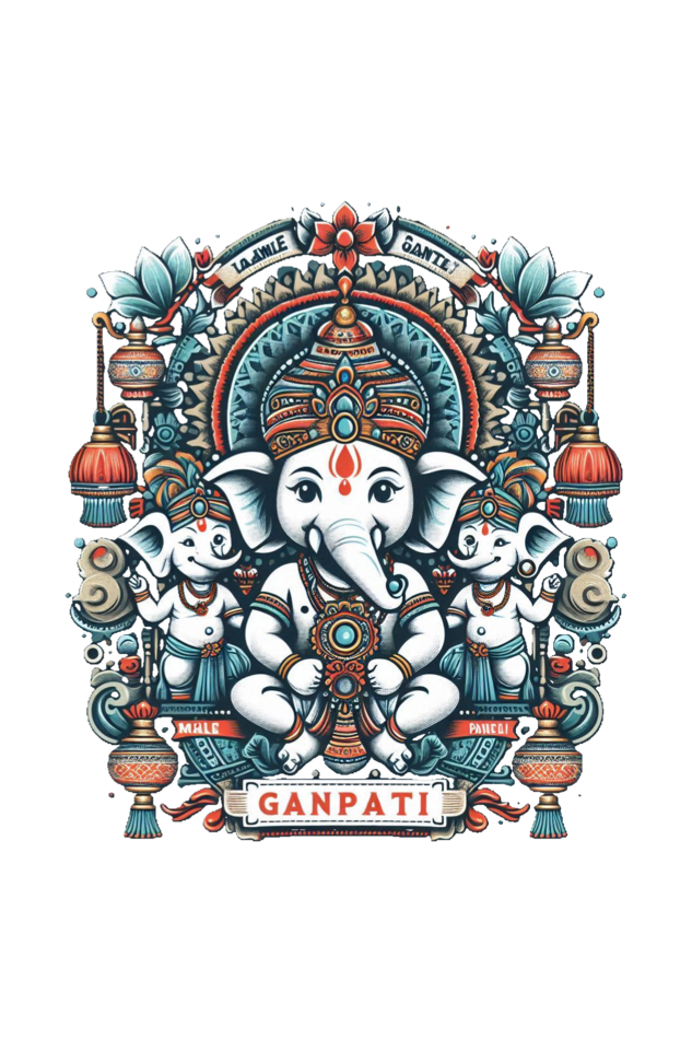 Ganpati Bappa Morya Kids T-Shirt - Celebrate the Festival with Joy and Devotion!