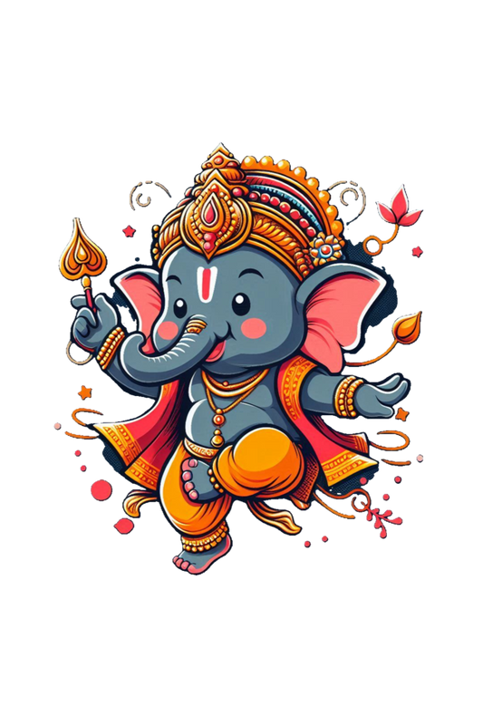 Ganpati Bappa Morya Kids Romper - Celebrate the Festival with Joy and Devotion!