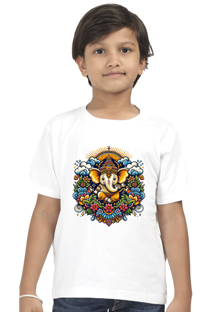 Ganpati Bappa Morya Kids T-Shirt - Celebrate the Festival with Joy and Devotion!