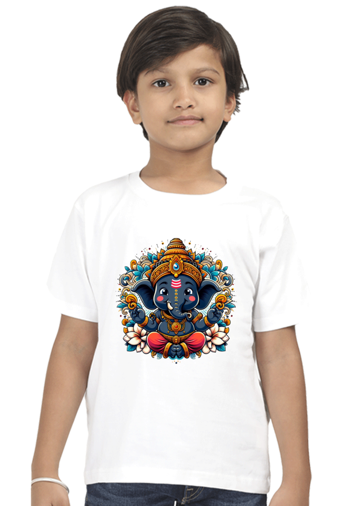 Ganpati Bappa Morya Kids T-Shirt - Celebrate the Festival with Joy and Devotion!