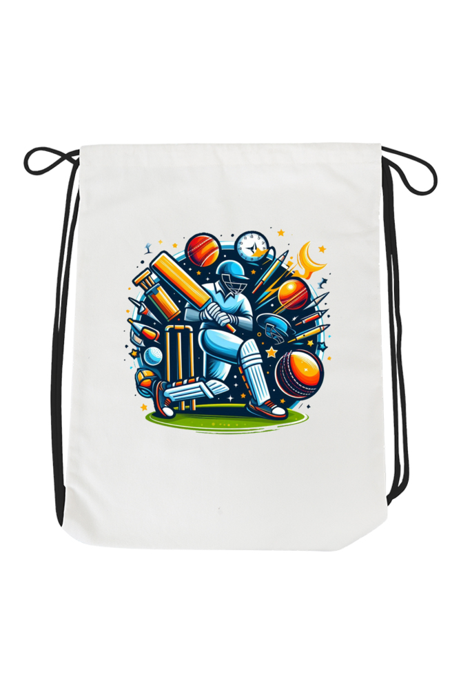 Cricket Craze: Drawstring Bag