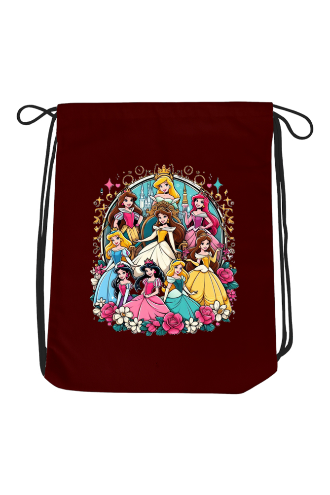 Royal Dreams: Disney Princess Drawstring Bag