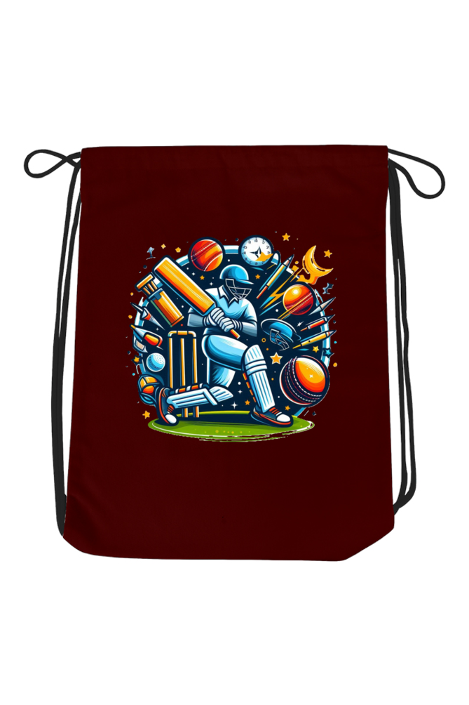 Cricket Craze: Drawstring Bag
