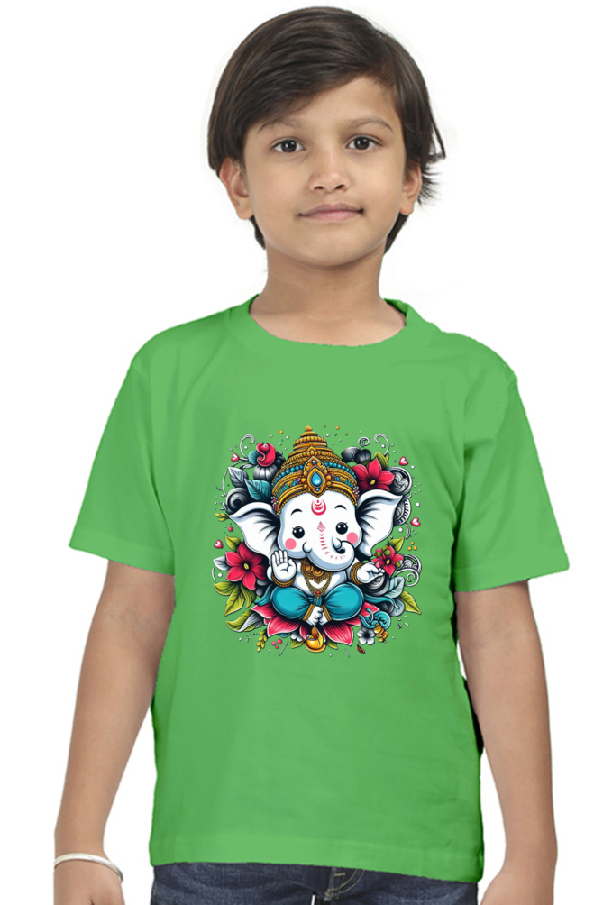 Ganpati Bappa Morya Kids T-Shirt - Celebrate the Festival with Joy and Devotion!