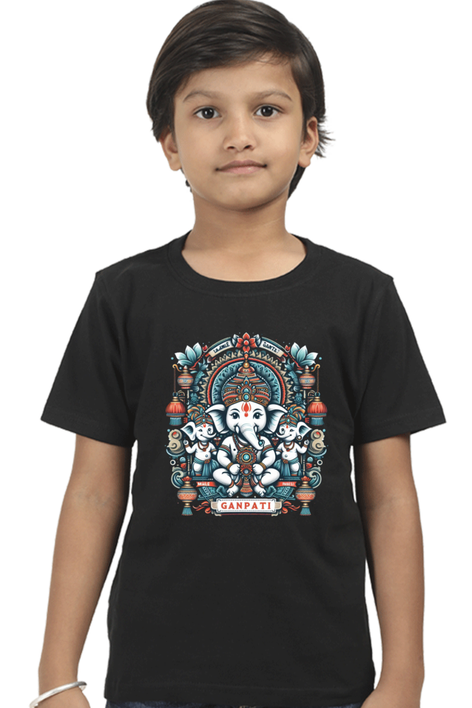 Ganpati Bappa Morya Kids T-Shirt - Celebrate the Festival with Joy and Devotion!