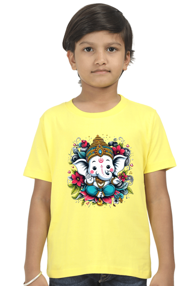 Ganpati Bappa Morya Kids T-Shirt - Celebrate the Festival with Joy and Devotion!