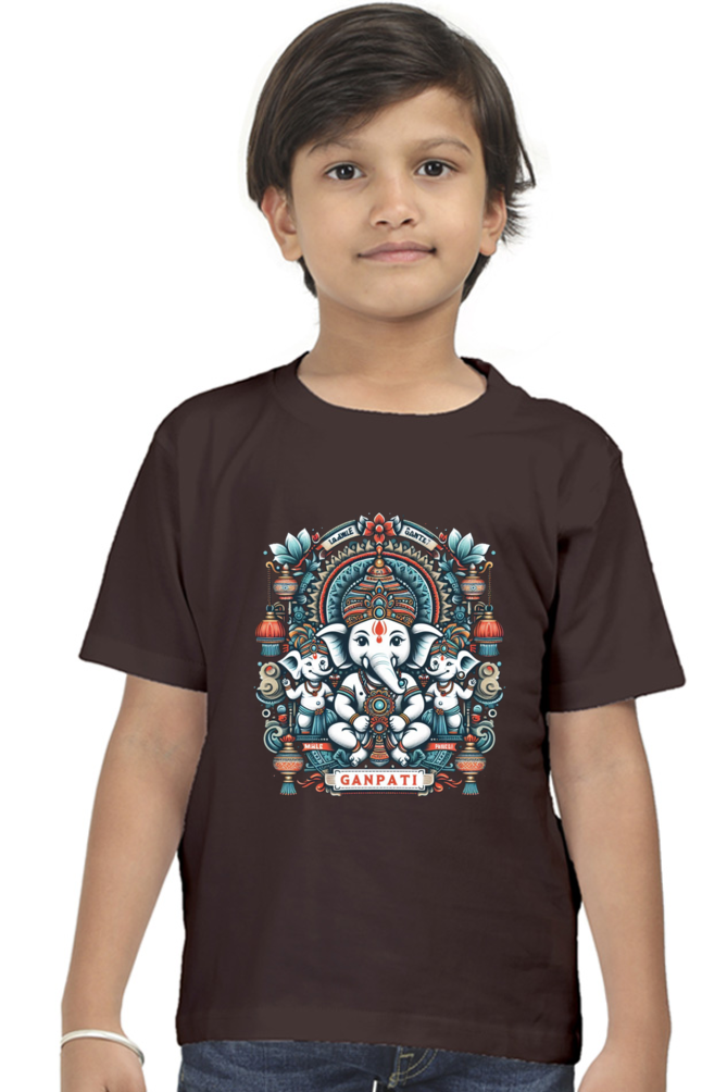 Ganpati Bappa Morya Kids T-Shirt - Celebrate the Festival with Joy and Devotion!