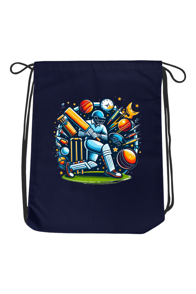 Cricket Craze: Drawstring Bag