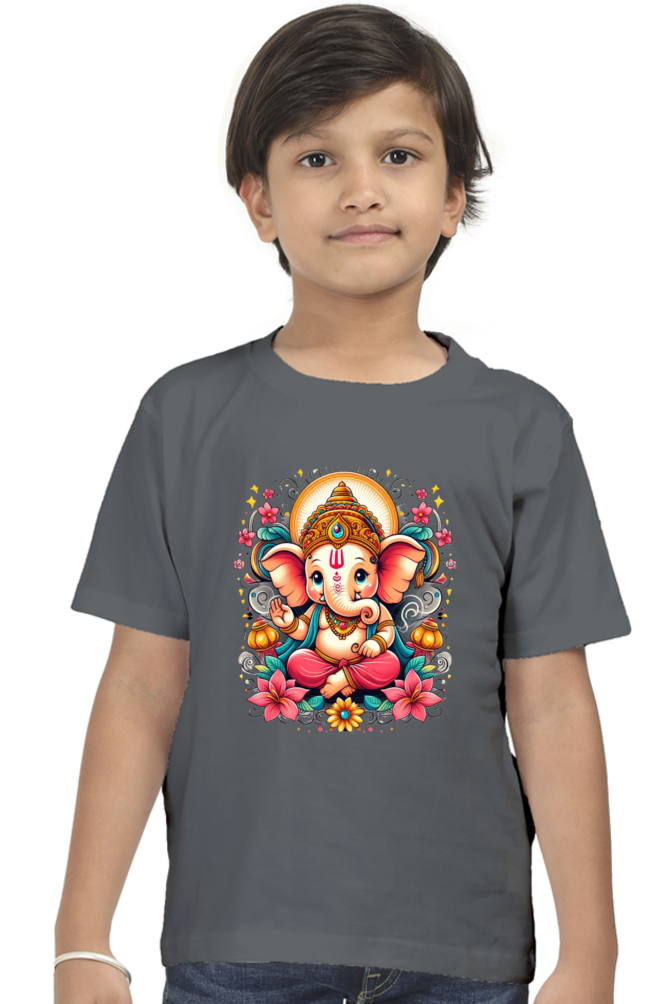 Ganpati Bappa Morya Kids T-Shirt - Celebrate the Festival with Joy and Devotion!