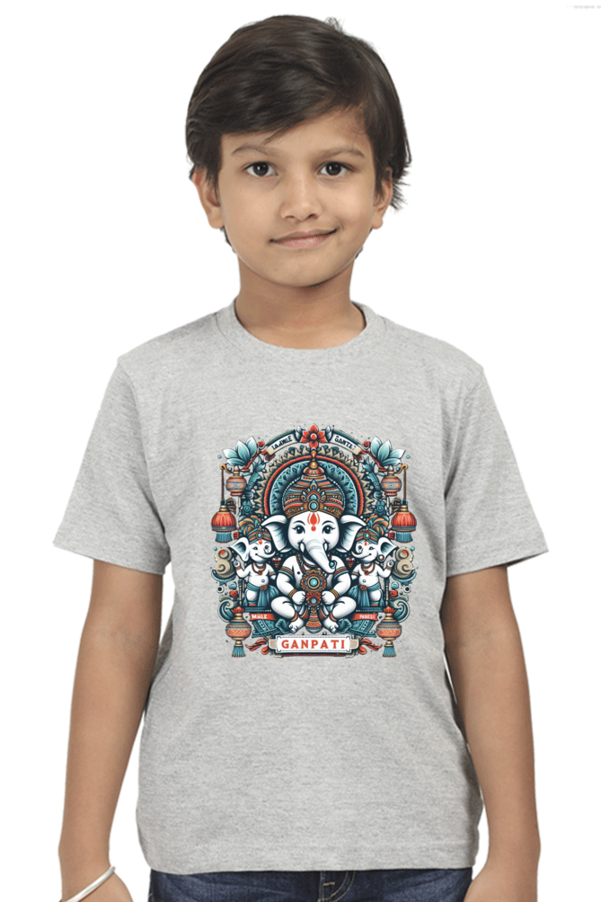 Ganpati Bappa Morya Kids T-Shirt - Celebrate the Festival with Joy and Devotion!
