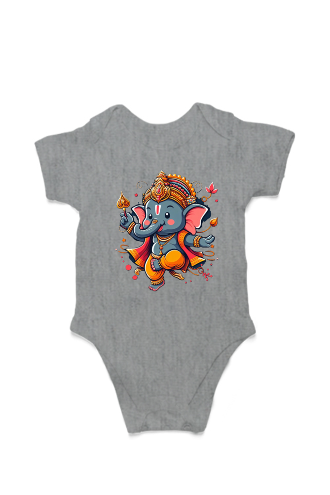 Ganpati Bappa Morya Kids Romper - Celebrate the Festival with Joy and Devotion!