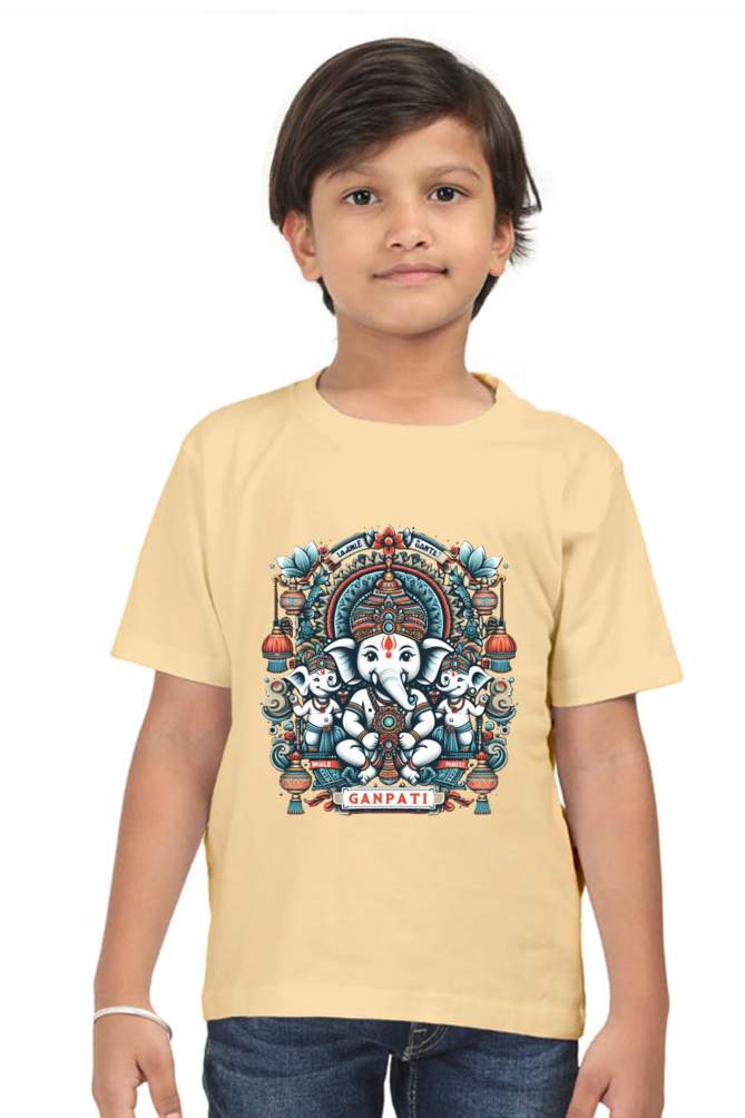Ganpati Bappa Morya Kids T-Shirt - Celebrate the Festival with Joy and Devotion!