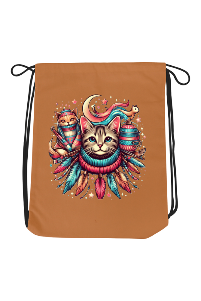 Purrfect Fun: Cat Drawstring Bag