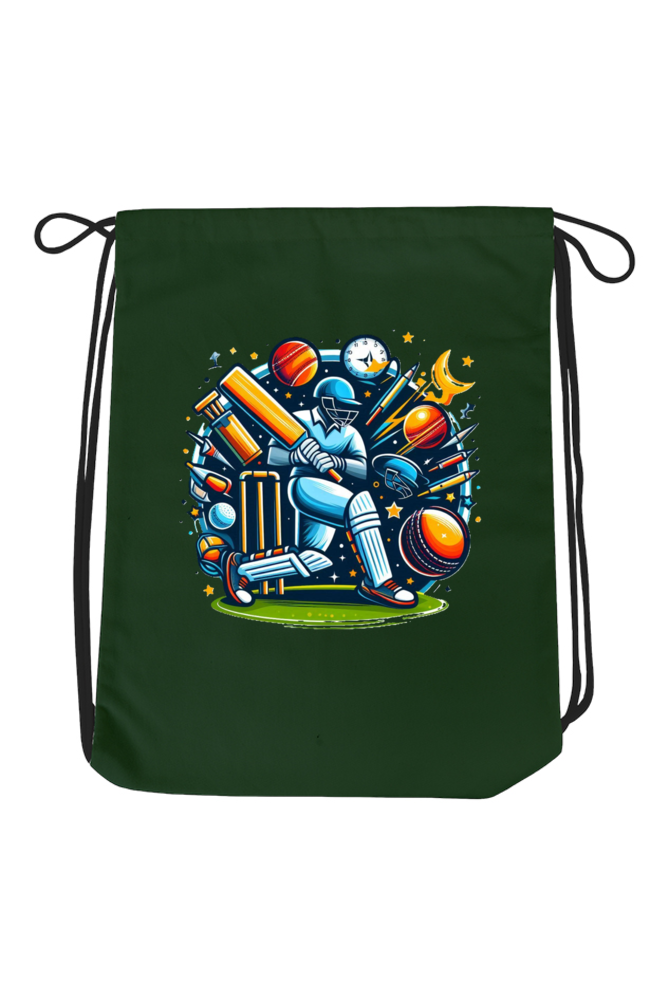 Cricket Craze: Drawstring Bag