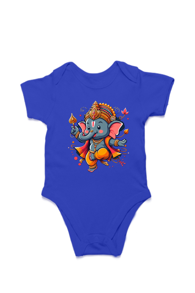 Ganpati Bappa Morya Kids Romper - Celebrate the Festival with Joy and Devotion!