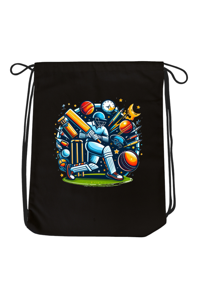 Cricket Craze: Drawstring Bag