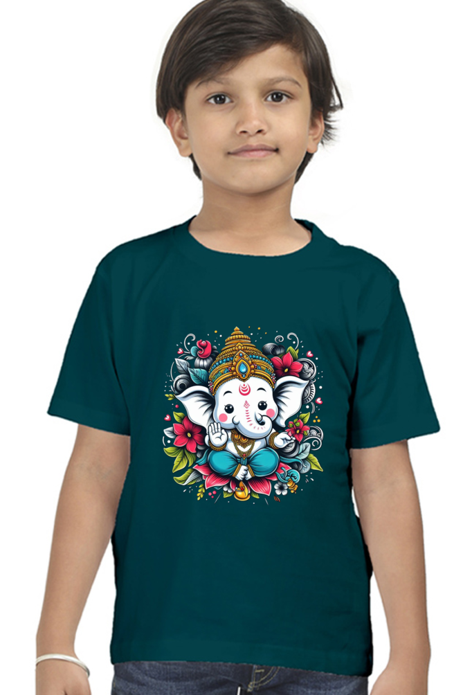 Ganpati Bappa Morya Kids T-Shirt - Celebrate the Festival with Joy and Devotion!