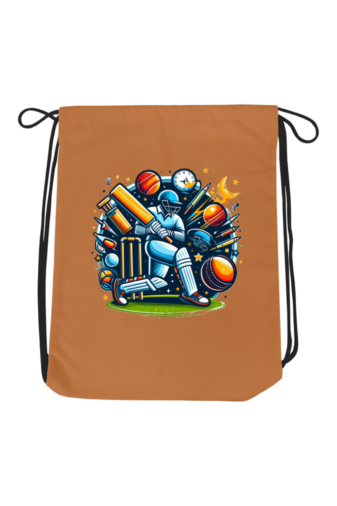Cricket Craze: Drawstring Bag